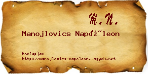 Manojlovics Napóleon névjegykártya